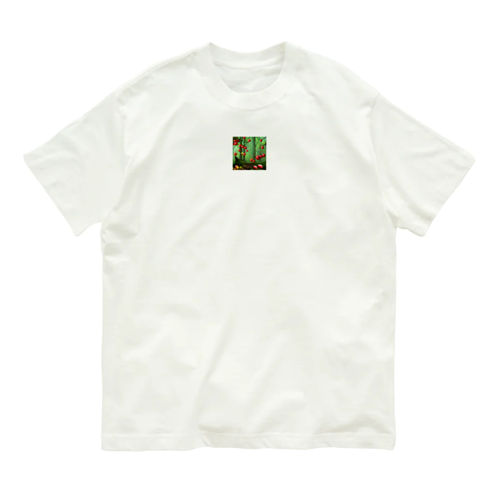 mrs-saleのりんご Organic Cotton T-Shirt