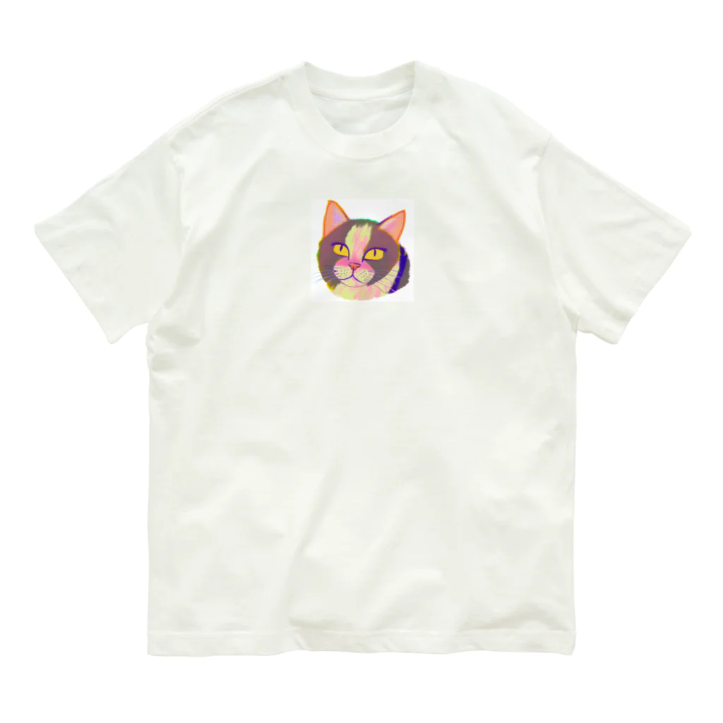 フクミンのふわふわネコ Organic Cotton T-Shirt