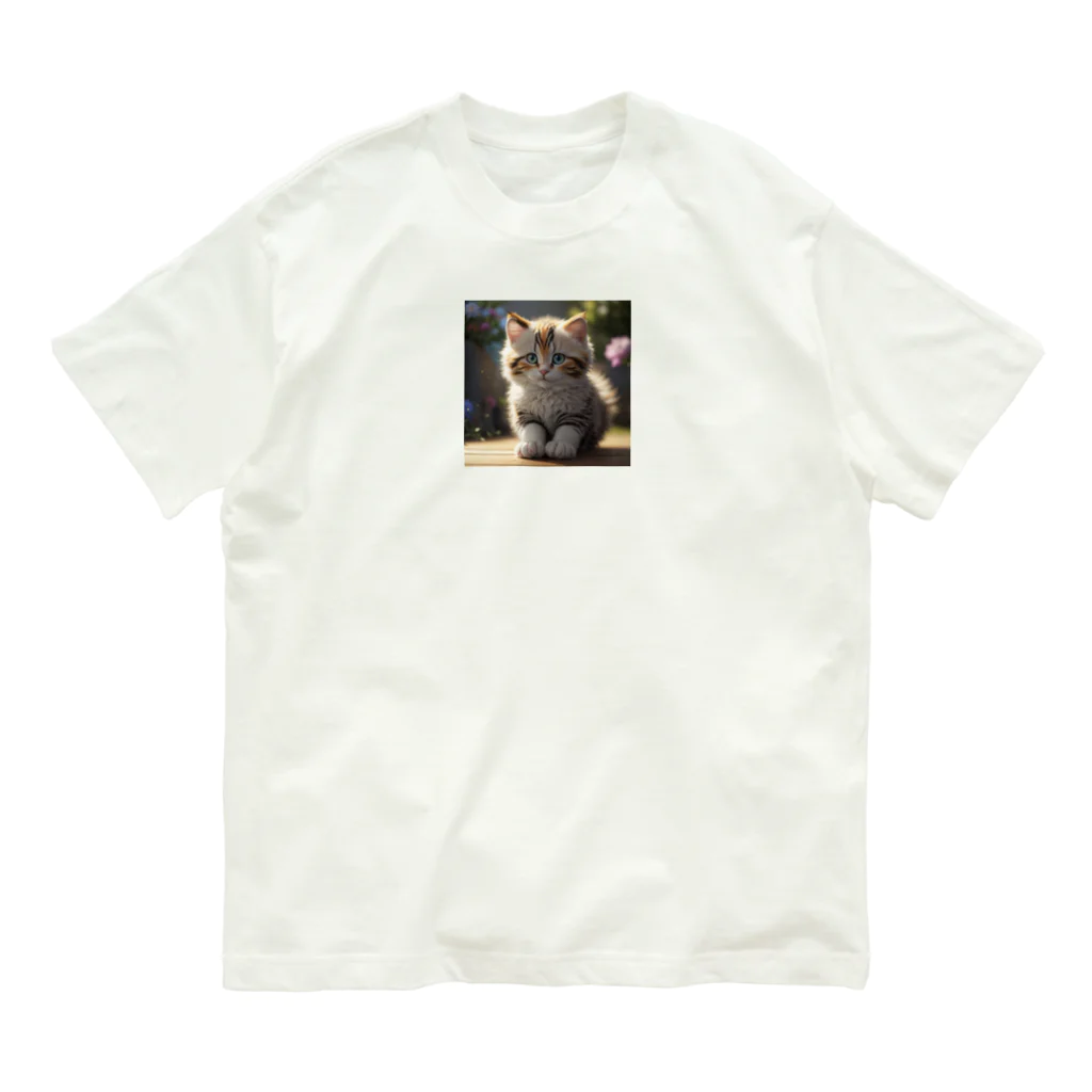 moonshine_fukurouの愛くるしい猫目線 オーガニックコットンTシャツ