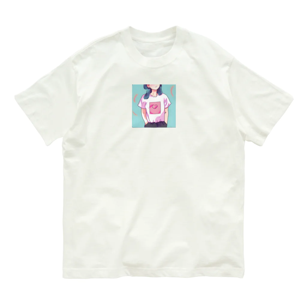 ニコニコマーケットの可愛いにこちゃん Organic Cotton T-Shirt