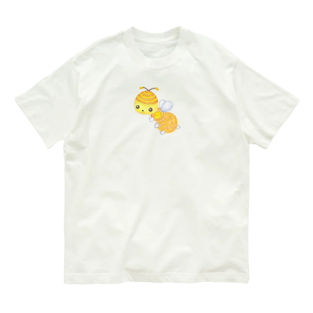 satoayaのアニマルカフェのフードアニマル　ホットケーキ蜂 Organic Cotton T-Shirt