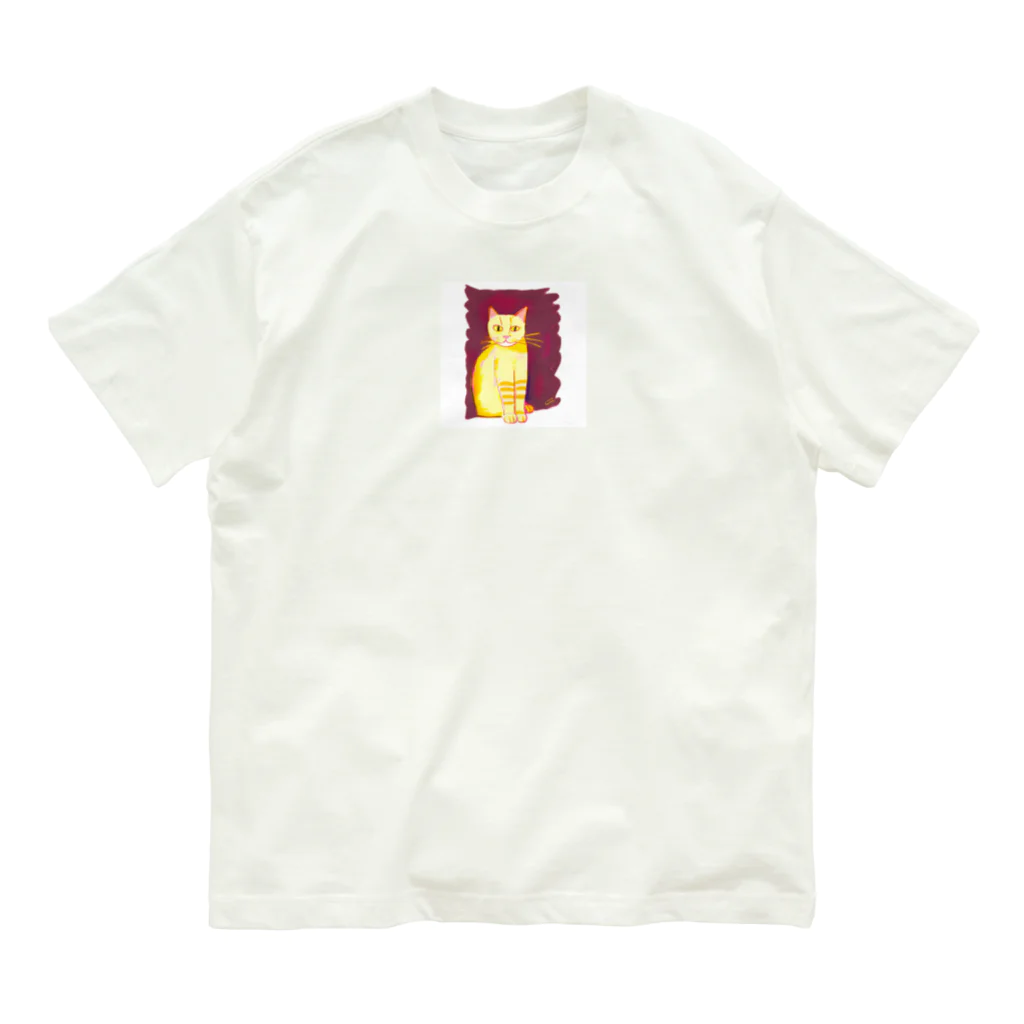 gatto solitario(物寂しげな猫)の太陽に照らされている猫 Organic Cotton T-Shirt