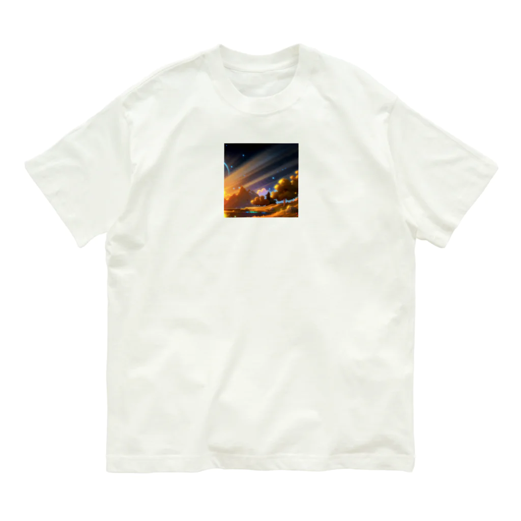 幻想のphotogrammarの幻想的な星空のイラストグッズ Organic Cotton T-Shirt