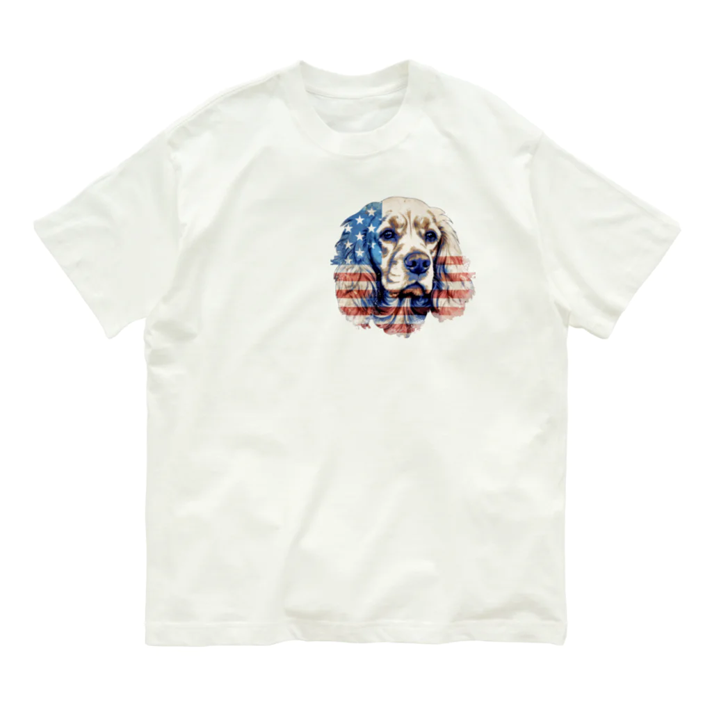 dogsdream8246のアメリカンコッカーアメリカ オーガニックコットンTシャツ