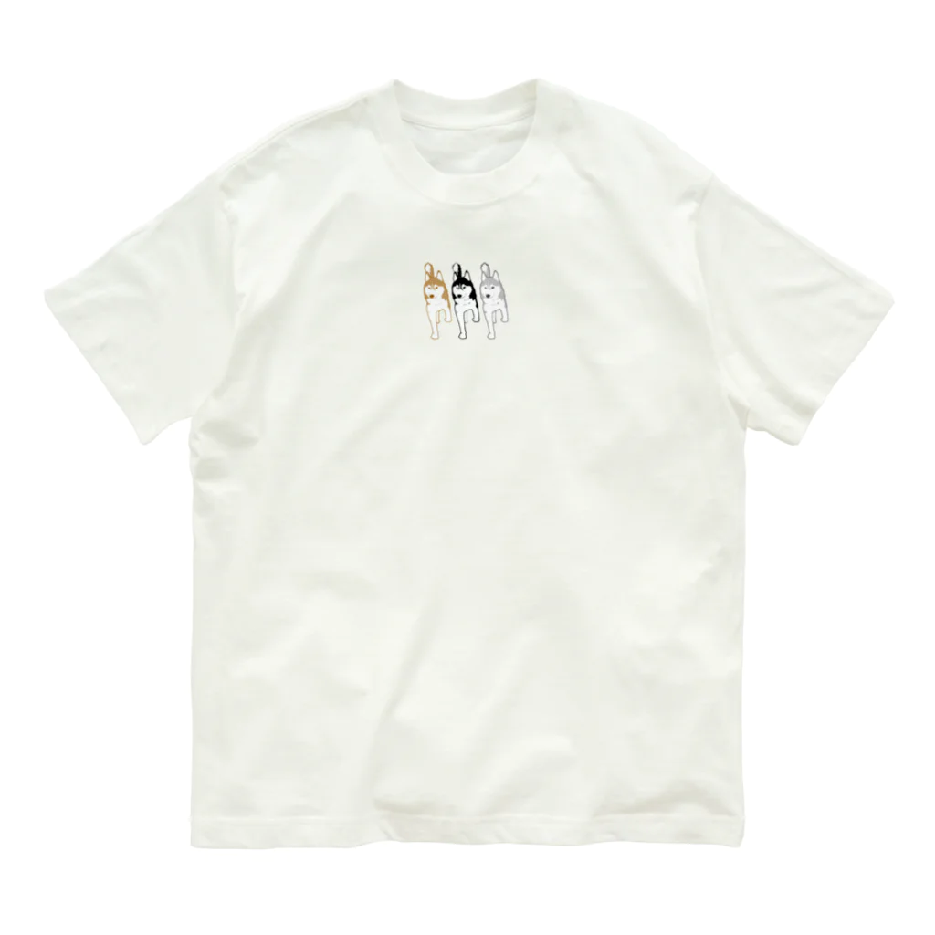 WANPU  by YUn.の３カラーのハスキー オーガニックコットンTシャツ