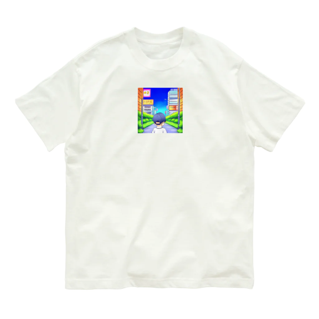 kohryuの男の子と街並み Organic Cotton T-Shirt