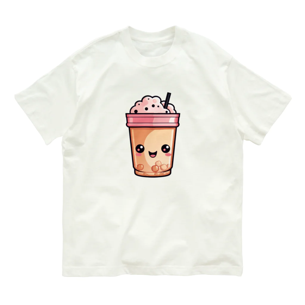 Vasetti_pressのタピオカミルクティー Organic Cotton T-Shirt