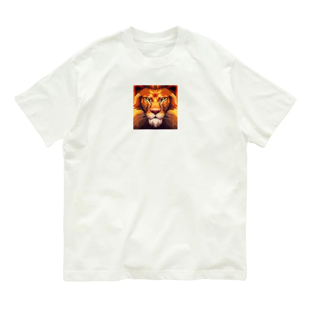 KAWAKAMI-SENTAROUの可愛い猛獣ドットレオ オーガニックコットンTシャツ