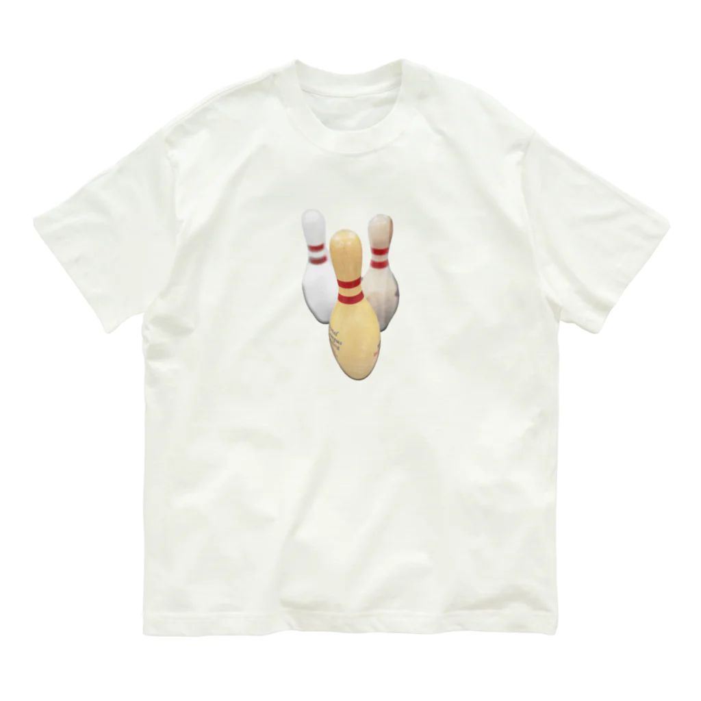 bowling_mania_file！！　　ボウリングマニア！のボウリングピン2本線シリーズ Organic Cotton T-Shirt