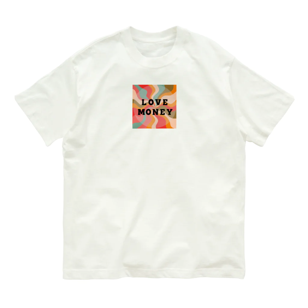 ＴＡＫＡＹＯＫＡＴＴＡのLOVE  MONEY    赤 オーガニックコットンTシャツ