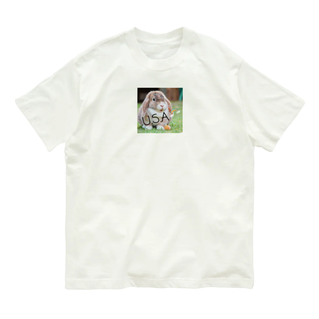 HANIのウサギデザイン Organic Cotton T-Shirt