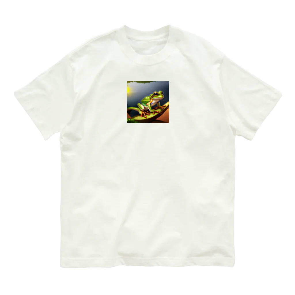 kool_kizzのカエル オーガニックコットンTシャツ