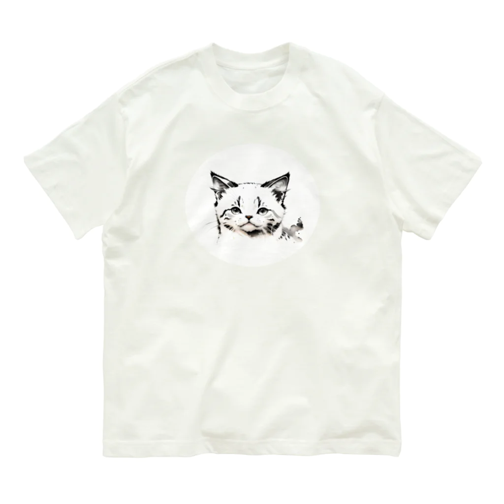 waffle2000のねこさん８ オーガニックコットンTシャツ