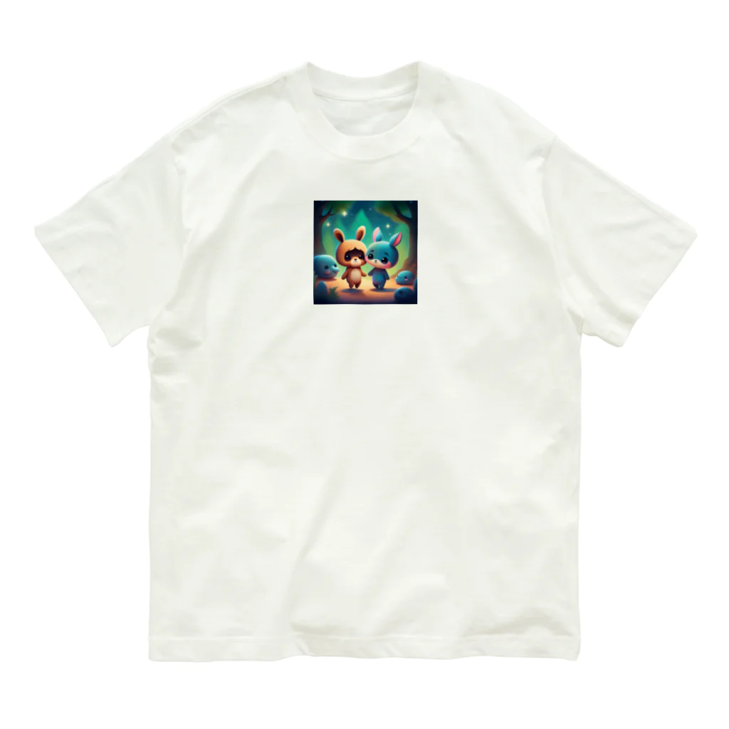 さぼりのあっくまんのたぬうさぎ Organic Cotton T-Shirt