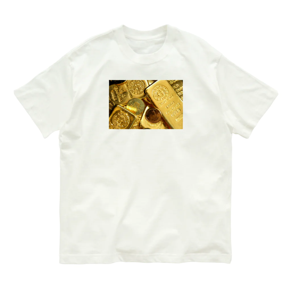 invitationのゴールド オーガニックコットンTシャツ