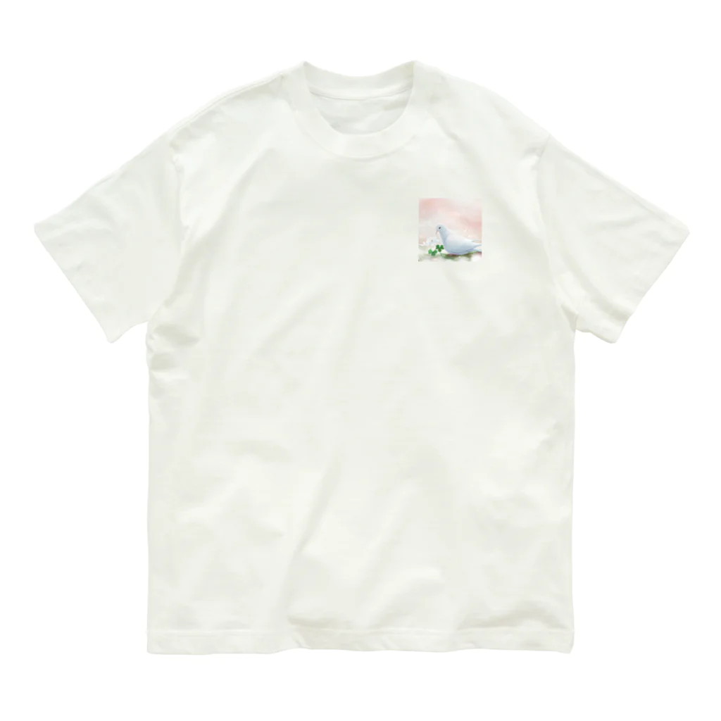 こりすまるの夢幻　鳩　和み Organic Cotton T-Shirt
