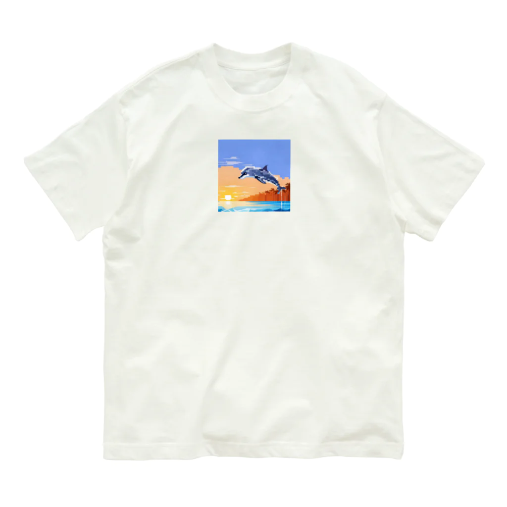 kein-keinのドット絵のイルカ Organic Cotton T-Shirt