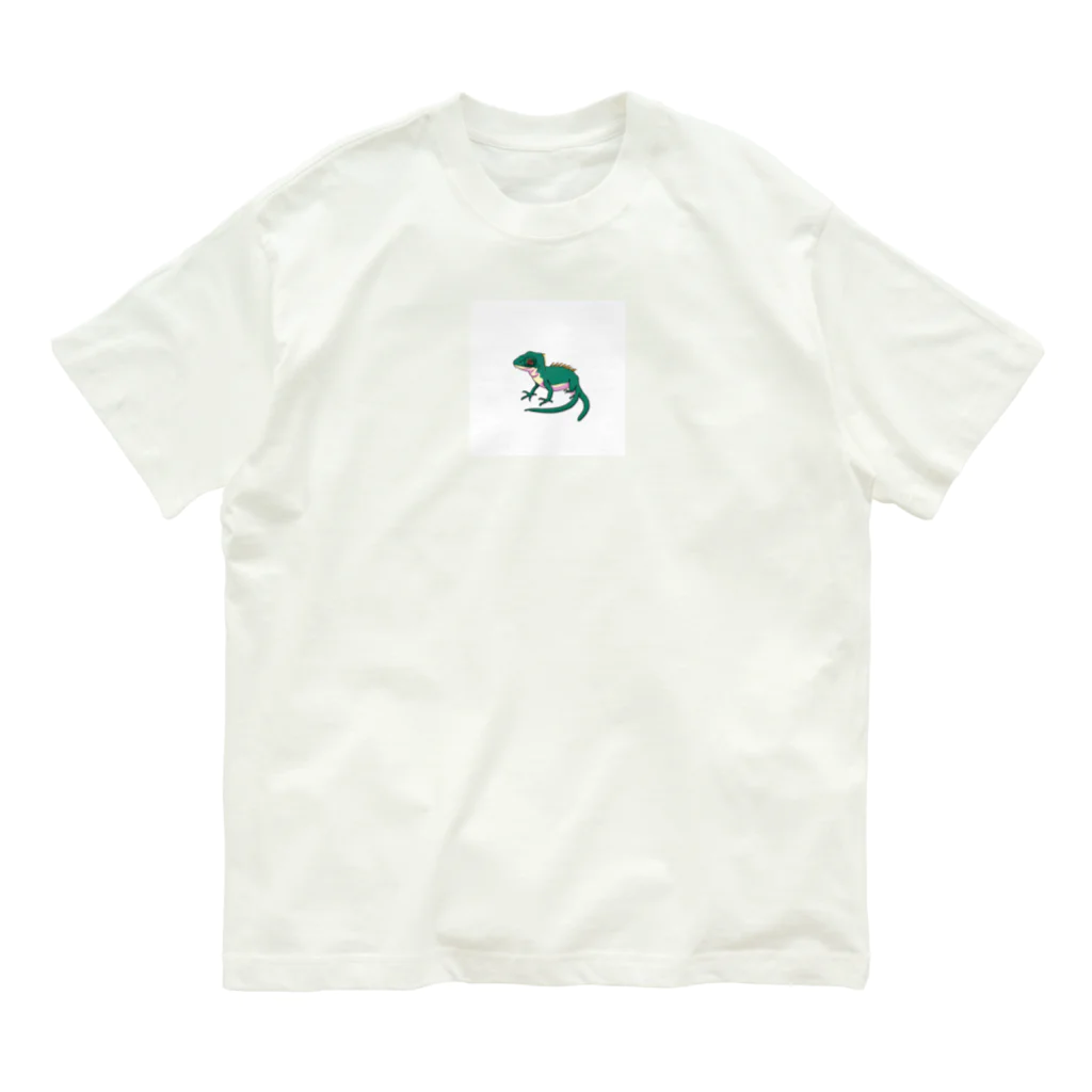 matu0のかっこいいトカゲ オーガニックコットンTシャツ