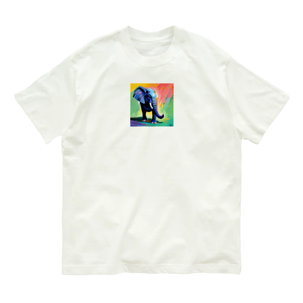 Taiwan_CreatorのOne Elephant Organic Cotton T-Shirt