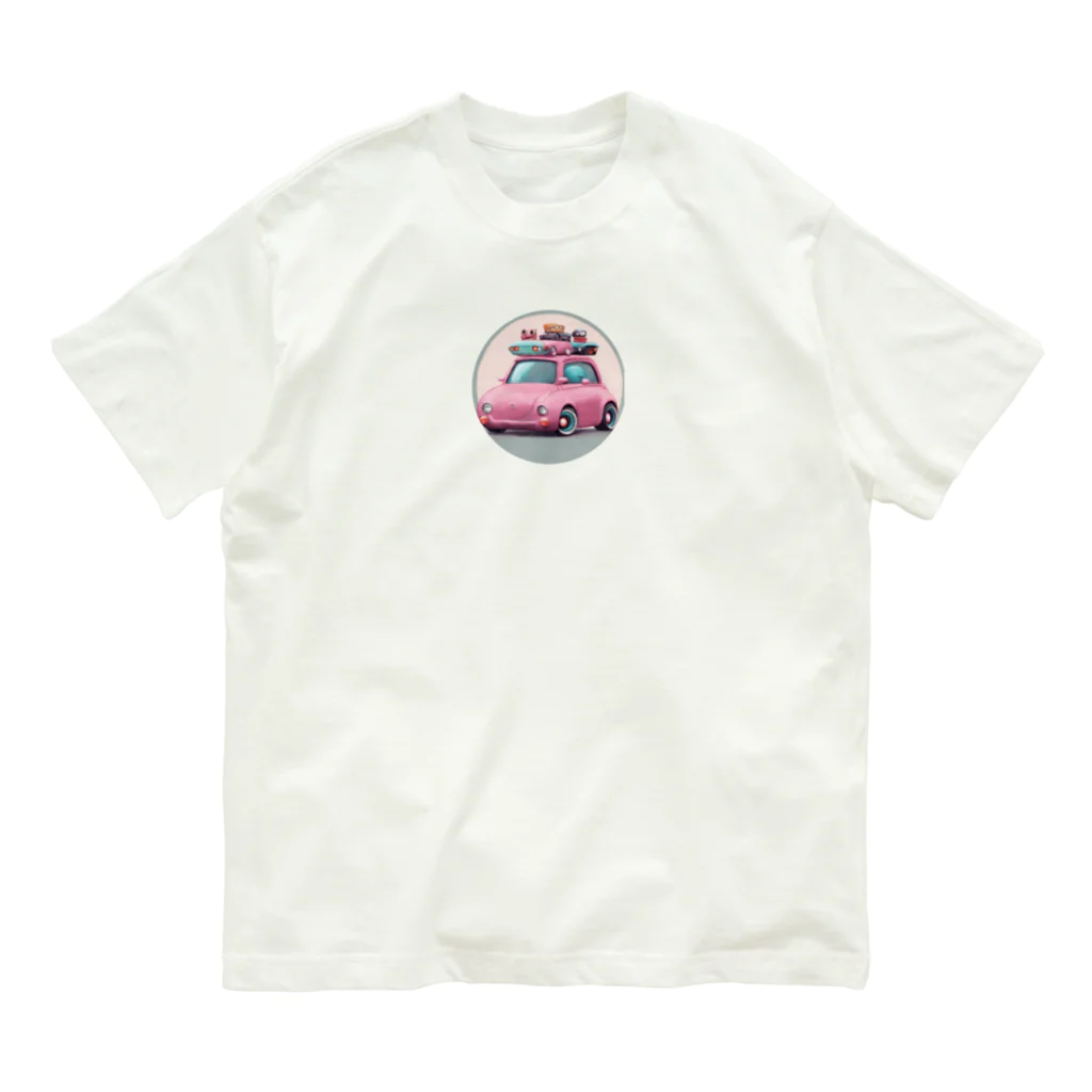 UMESANのキュートな車💘 オーガニックコットンTシャツ