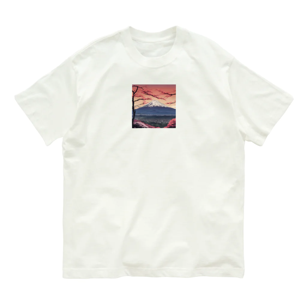 saru88の富士山 オーガニックコットンTシャツ