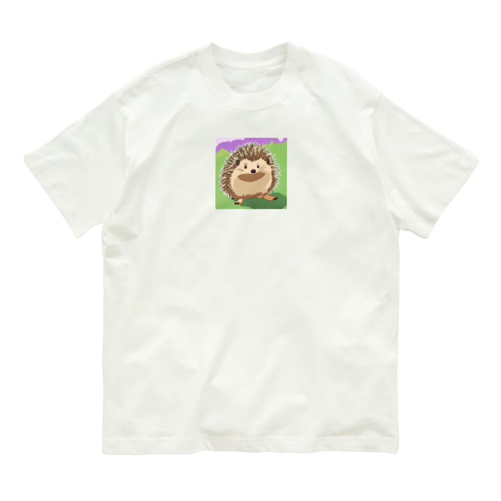 ta-haのイラストハリネズミグッズ オーガニックコットンTシャツ