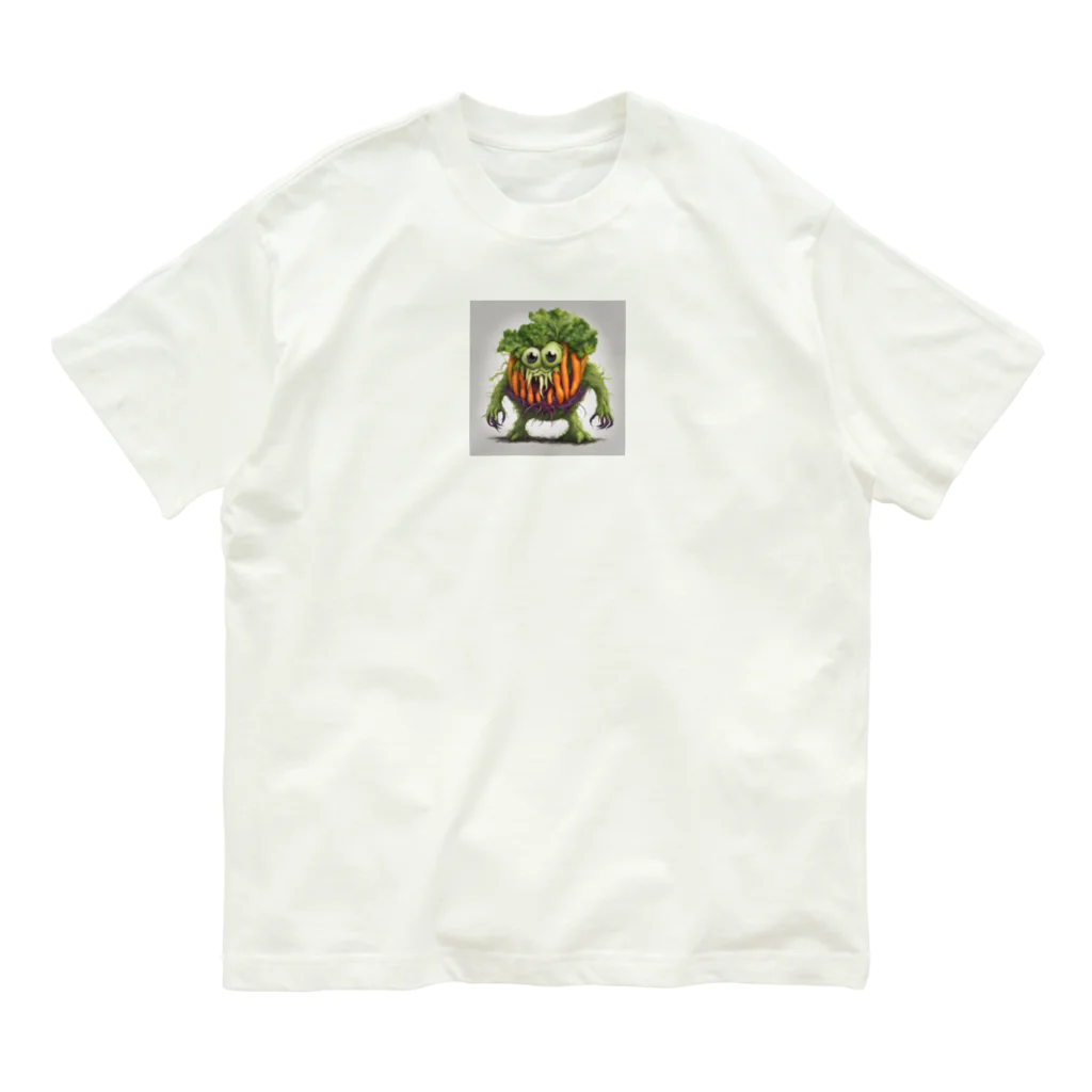 yasu_zatoの野菜の怪物 オーガニックコットンTシャツ