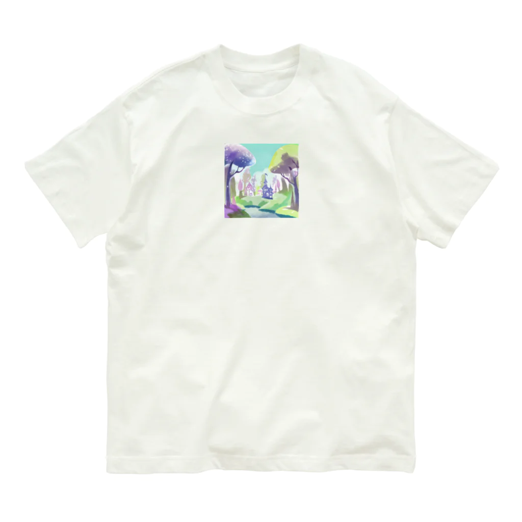 dxwtcrs94zの森のイラストグッズ オーガニックコットンTシャツ