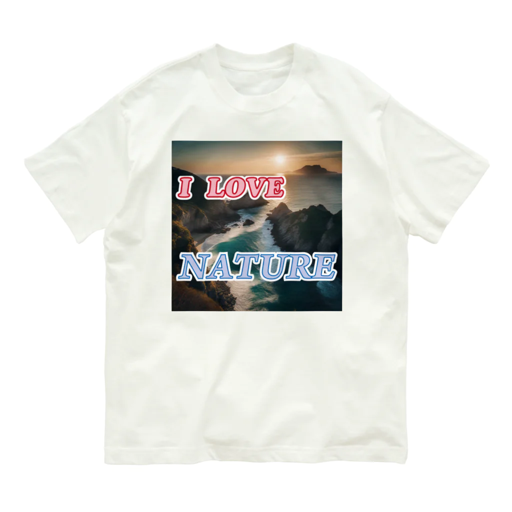 wataru-ingのI LOVE NATURE オーガニックコットンTシャツ