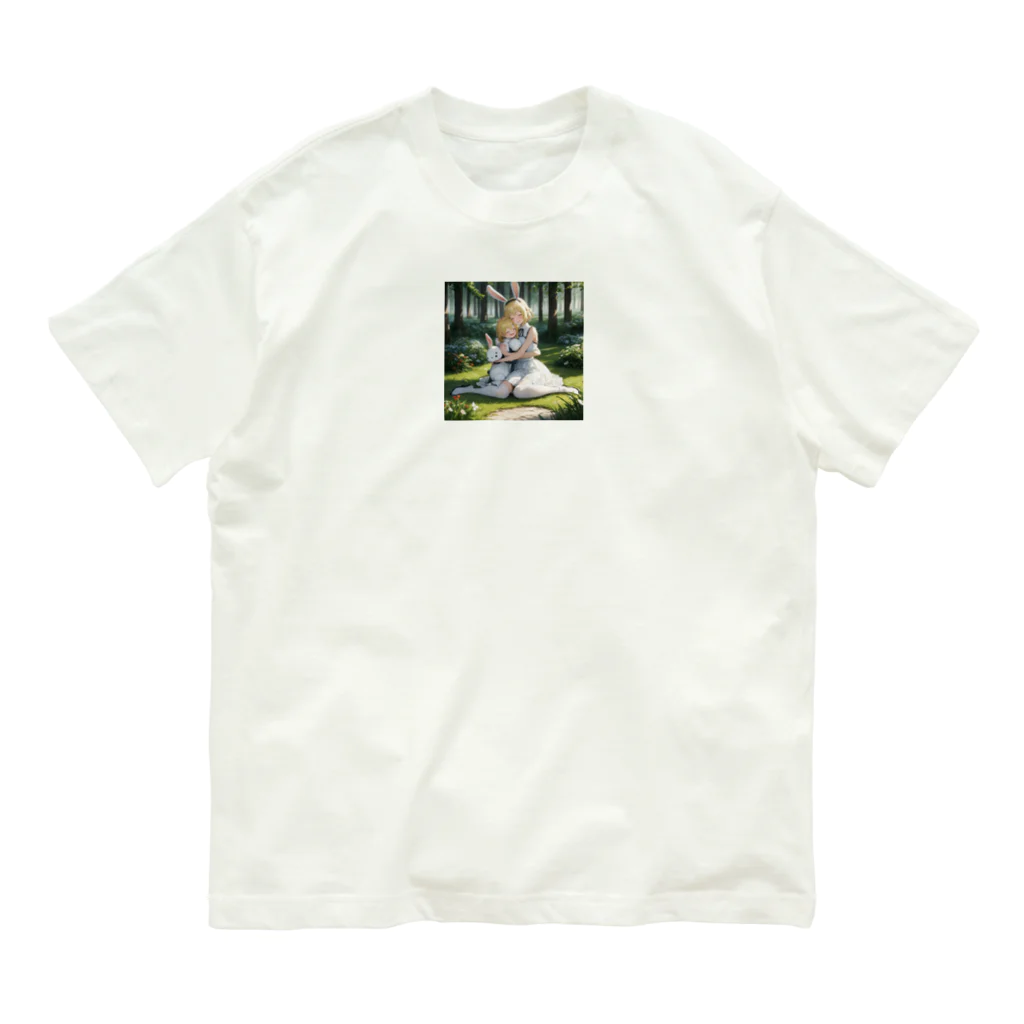 フウマショプの姉妹とうさチャン Organic Cotton T-Shirt