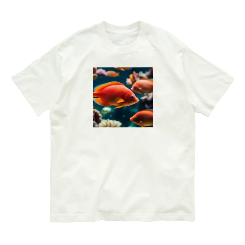 DapperMixの珊瑚の楽園、美魚群グッズ オーガニックコットンTシャツ