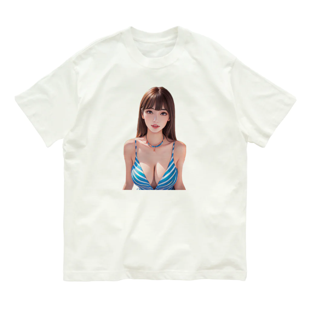 bitpiyoの綺麗なお姉さん Organic Cotton T-Shirt