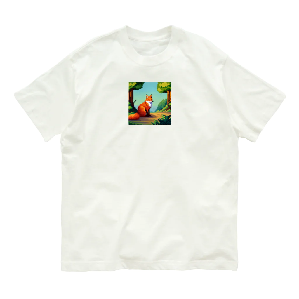 ワンダーワールド・ワンストップのドット柄のキツネ Organic Cotton T-Shirt