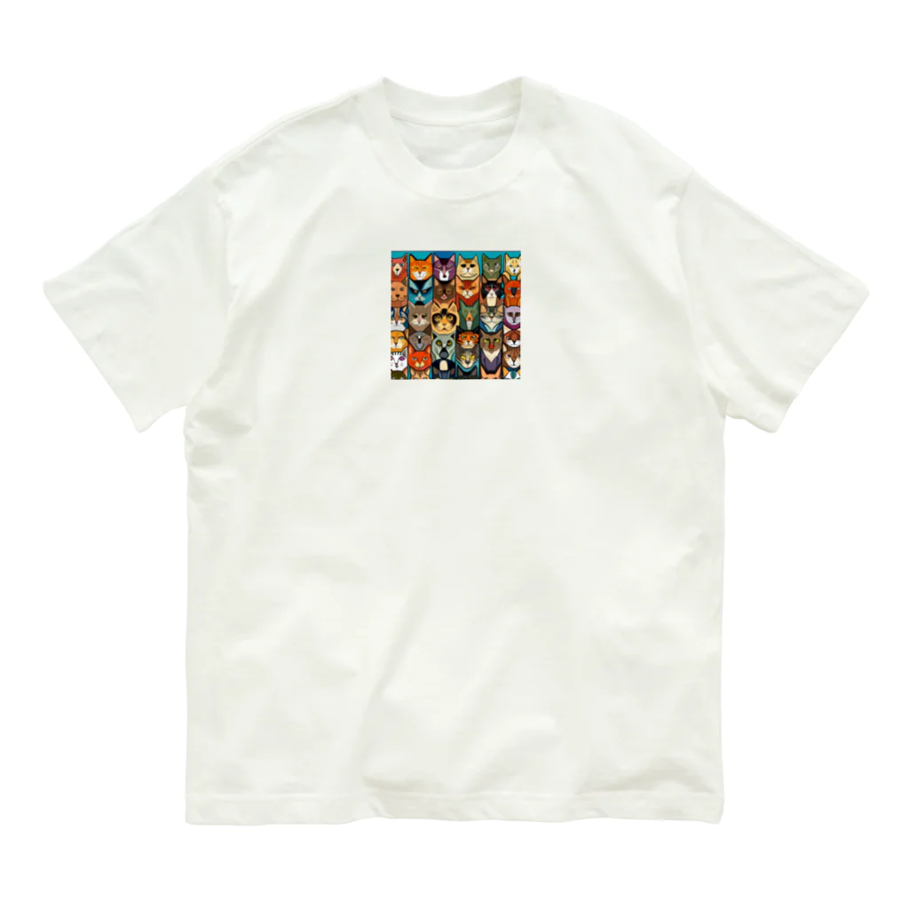 おざわの猫大集合 Organic Cotton T-Shirt