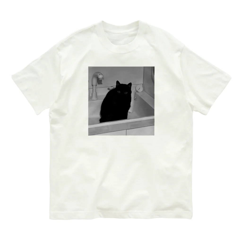 深夜の猫屋さんの深夜猫 オーガニックコットンTシャツ