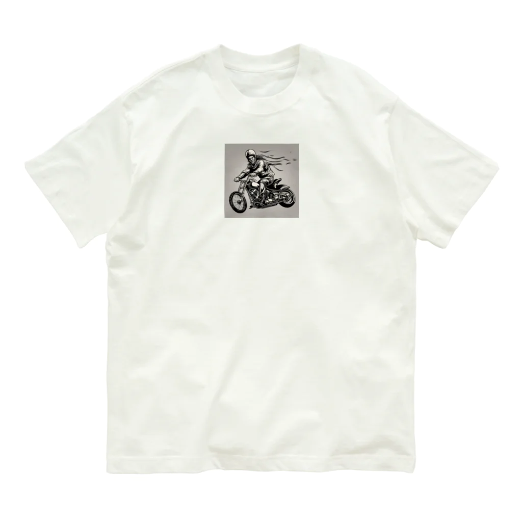 oi_0806のバイクチョッパー走ってる姿渋い オーガニックコットンTシャツ