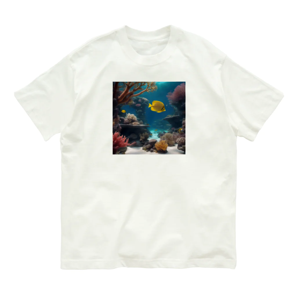 DapperMixの魚の楽園、海底の宝グッズ オーガニックコットンTシャツ