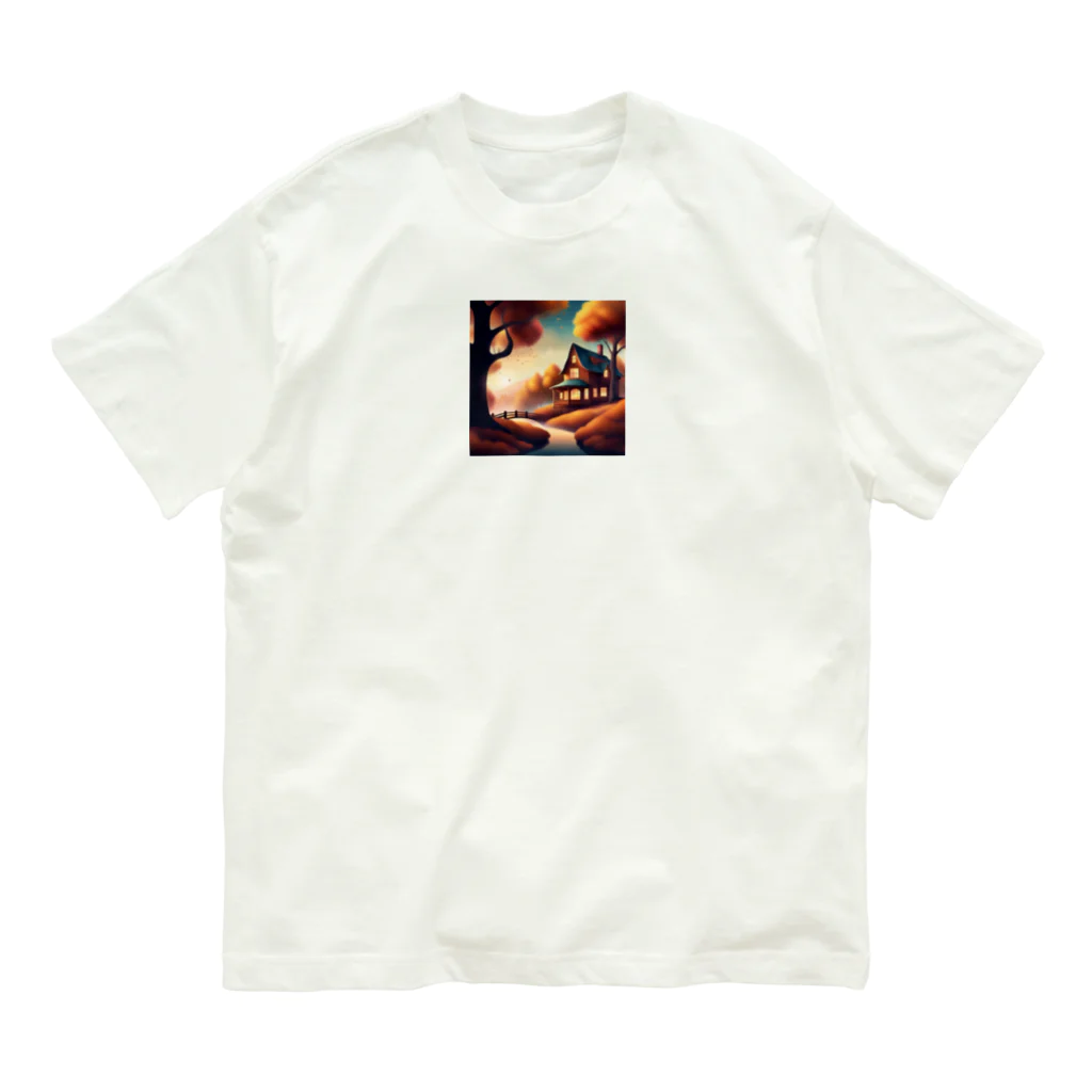 ワンダーワールド・ワンストップの秋の風景 Organic Cotton T-Shirt