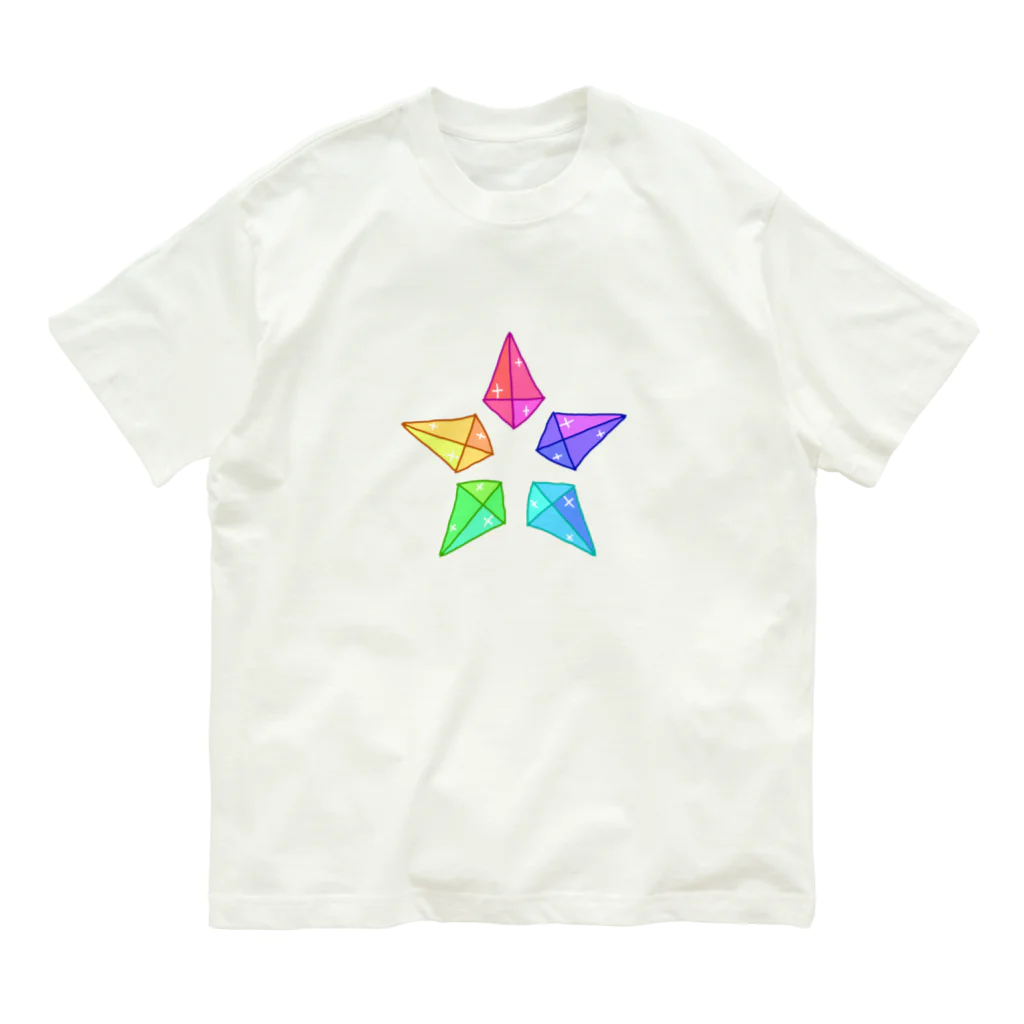 ReeYoのスタークリスタル オーガニックコットンTシャツ