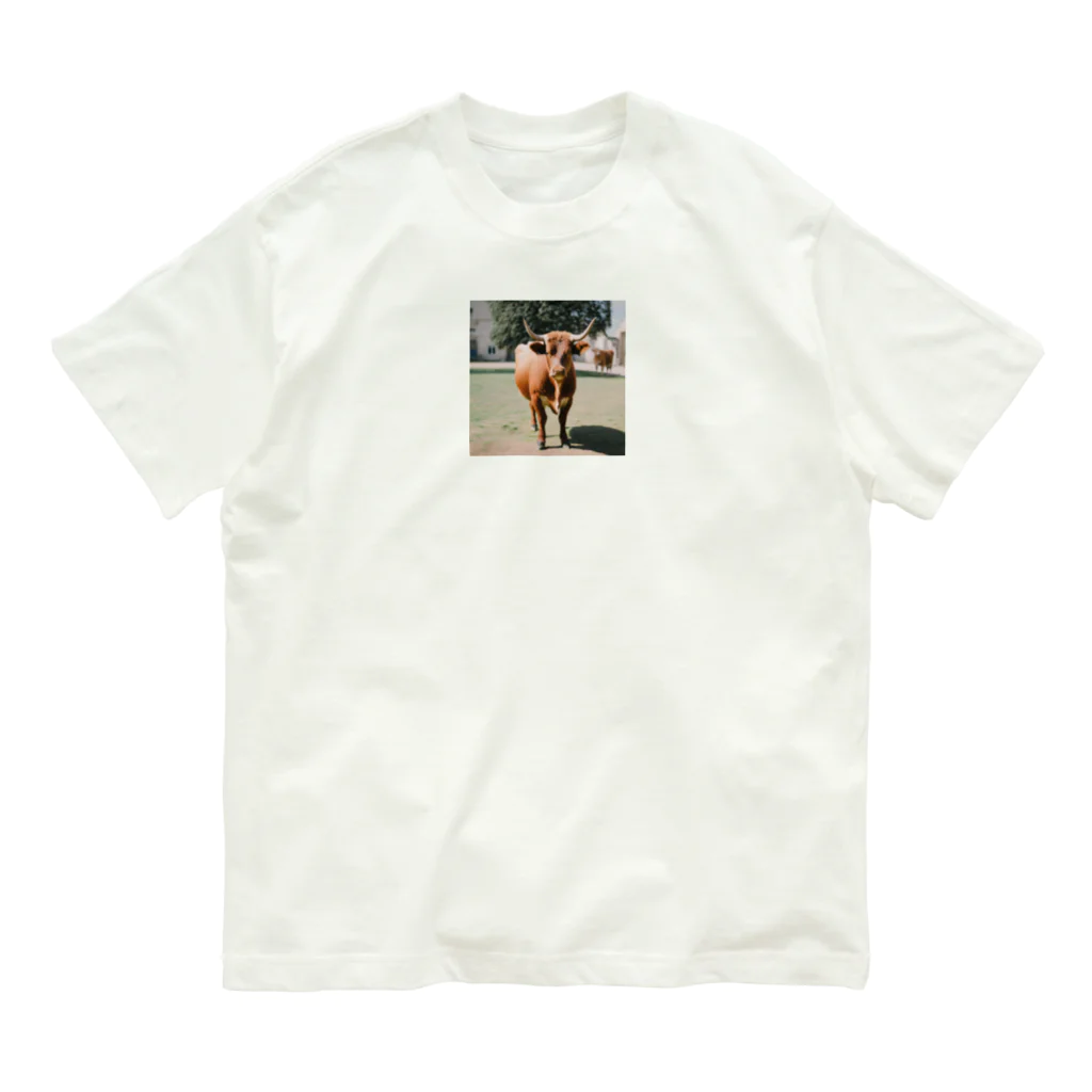 SK8461の牛 Organic Cotton T-Shirt