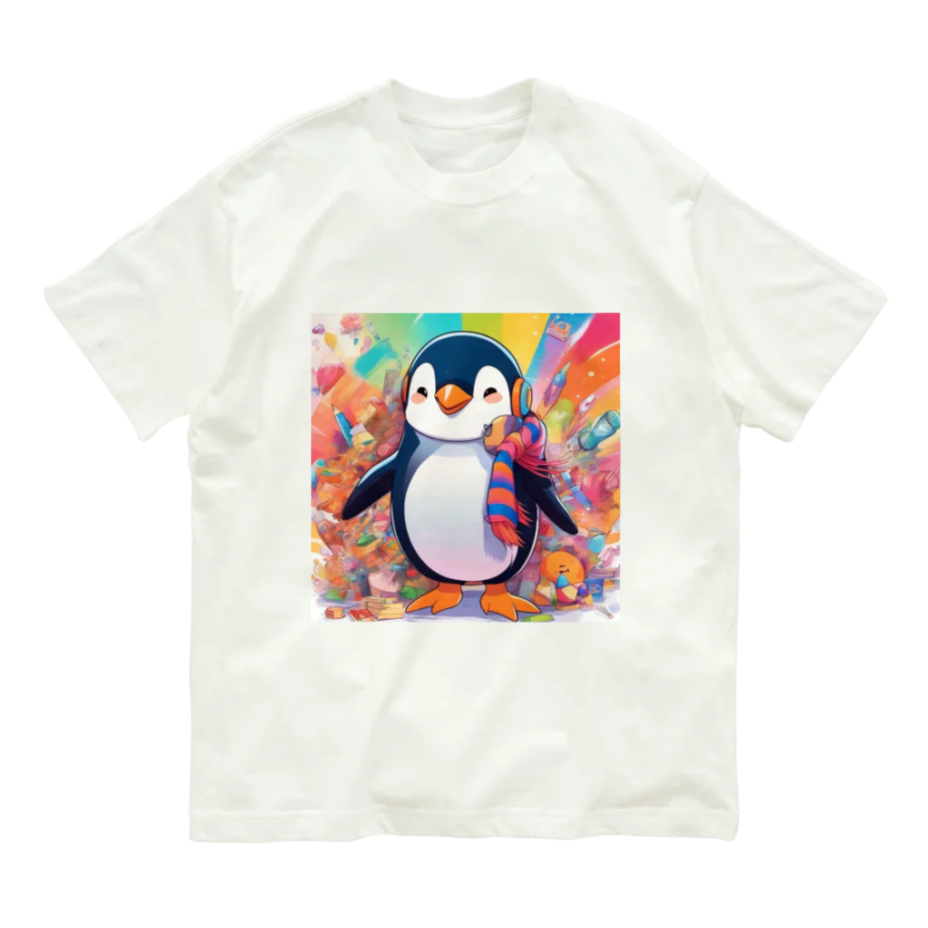 aki7sの笑顔のペンギン Organic Cotton T-Shirt