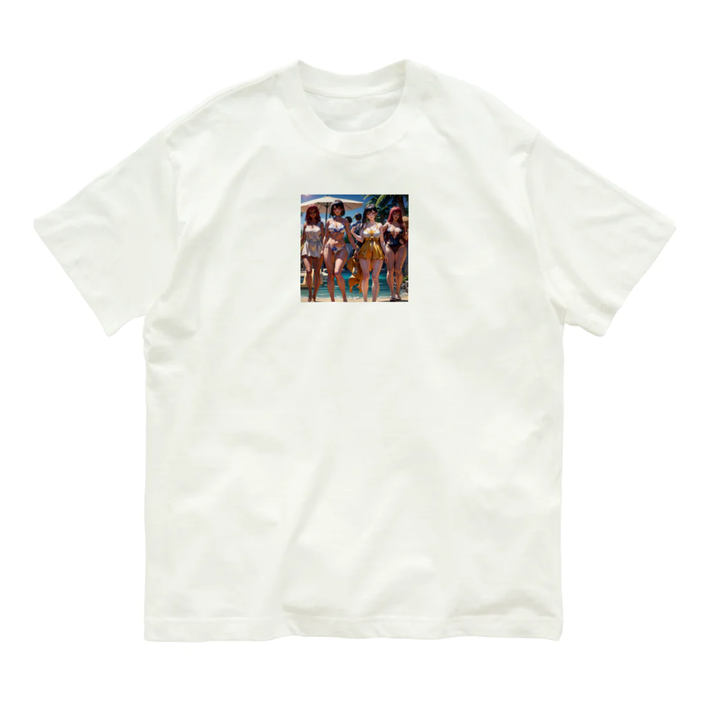 ki1962の浜辺で撮った仲の良い4姉妹のプレミアムグッズ Organic Cotton T-Shirt