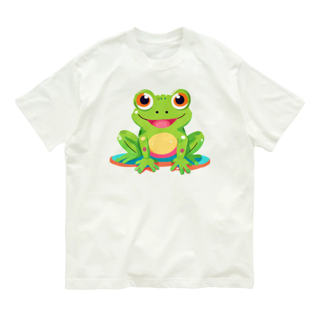 Tiny Cute Crittersのかわいいカエル Organic Cotton T-Shirt