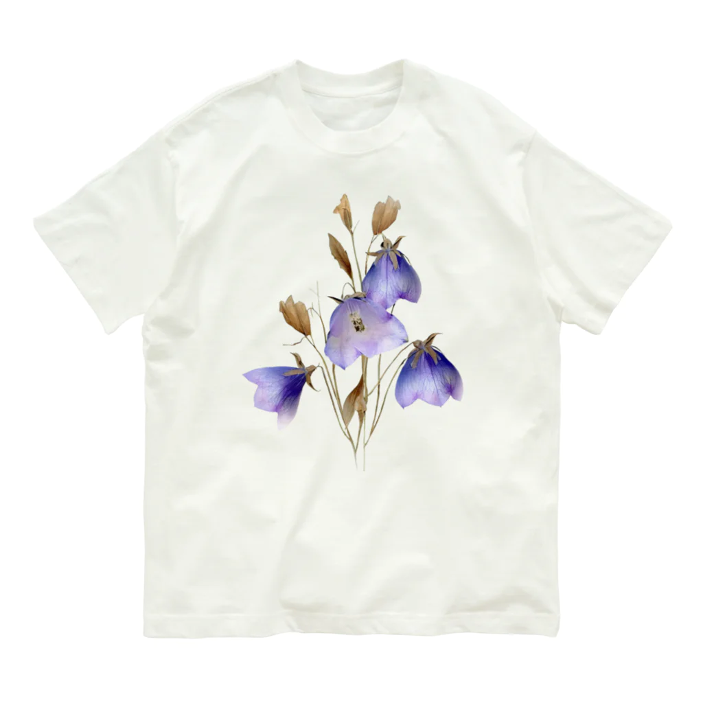 Atelier Petrichor Forestのキキョウ Chinese bellflower オーガニックコットンTシャツ