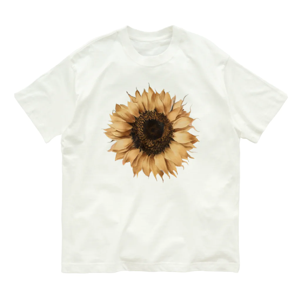 Atelier Petrichor Forestのヒマワリ Sunflower Organic Cotton T-Shirt