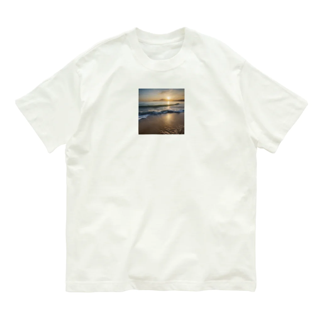 E_Porterの朝日と海 オーガニックコットンTシャツ