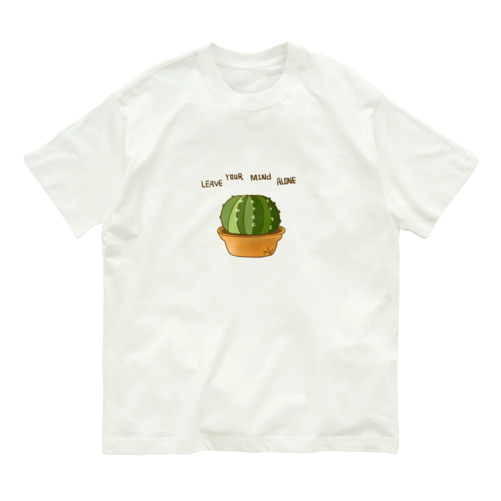 shesbugのLeave your mind alone オーガニックコットンTシャツ