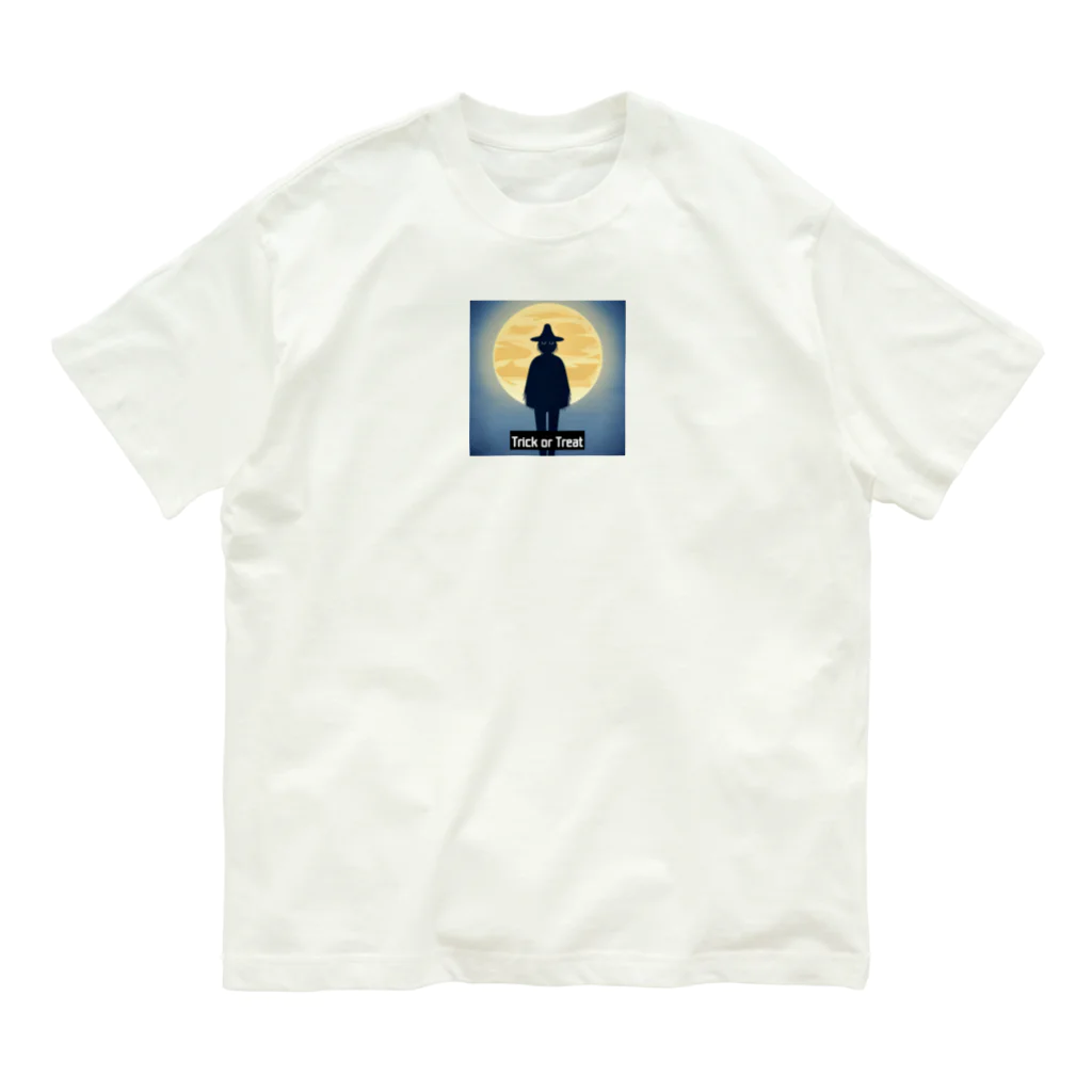 sam-chの満月と男（ハロウィン用） Organic Cotton T-Shirt