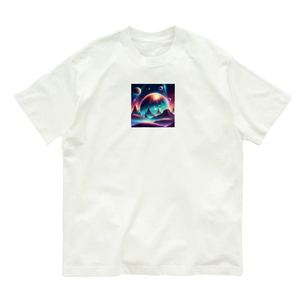 Momo Magicの未来宇宙 オーガニックコットンTシャツ