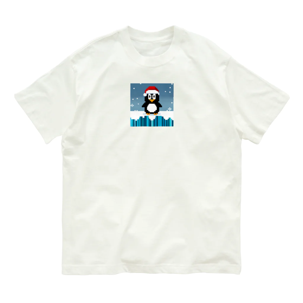 フリーダムのクリスマスの陽気なペンギン Organic Cotton T-Shirt